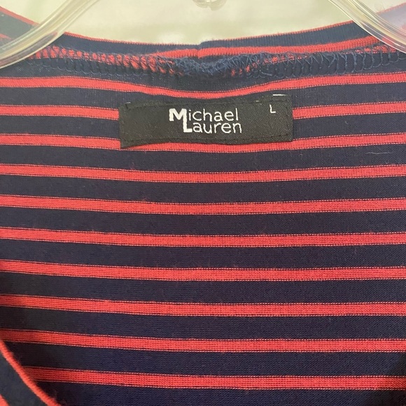 Michael Lauren Short Sleeve Mini Shirt Dress - Picture 2 of 5